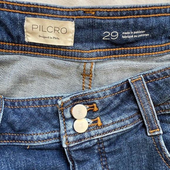 Anthropologie Pilcro Mid Rise Micro Cutoff Denim Shorts SZ 29 - Picture 14 of 16